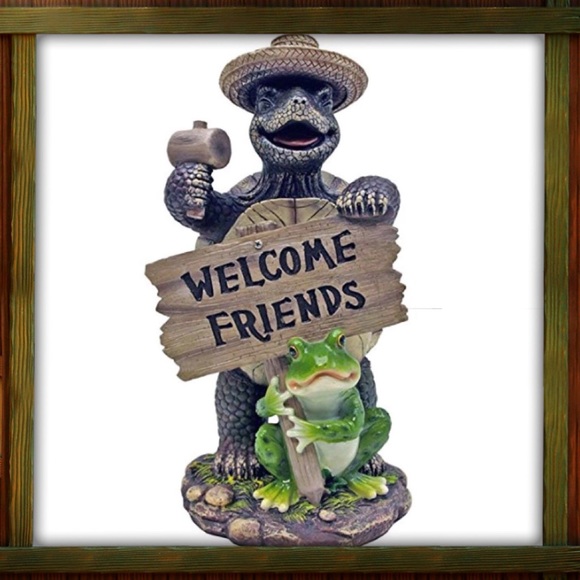 🆕🏬AUCTION PRICE👩🏻‍⚖️ Welcome Turtle Figurine 13.75” - Picture 2 of 2